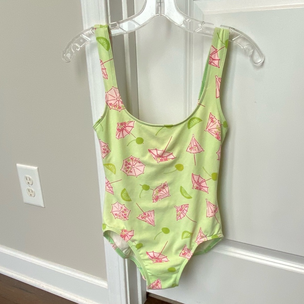 Lilly Pulitzer Green and Pink One Piece Swimsuit